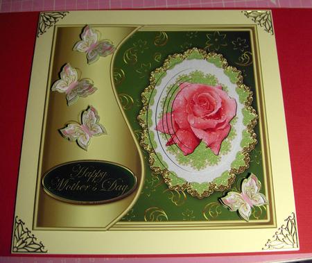 Rose & Butterflies Pyramid Topper with Wavy Panel Kit by Jayne Jones