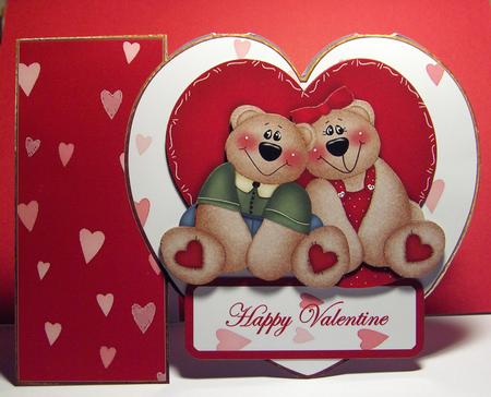 Mr and Mrs Teddy Bear Heart Mini Kit by Jayne Jones