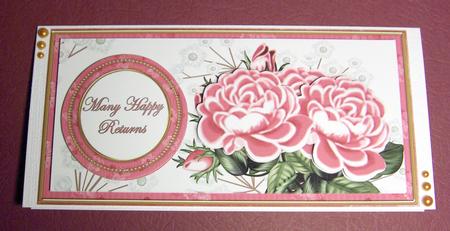 Cerise Rose Many Happy Returns Dl Topper by Jayne Jones