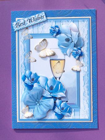 Oblong Formal Blue 3D Congratulations by Jayne Jones