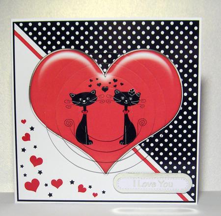 Kool Kats Purrfect Love Circle Pyramage Topper by Jayne Jones
