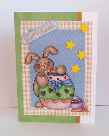 Brown Easter Bunny with Yummy Easter Egg by Jayne Jones