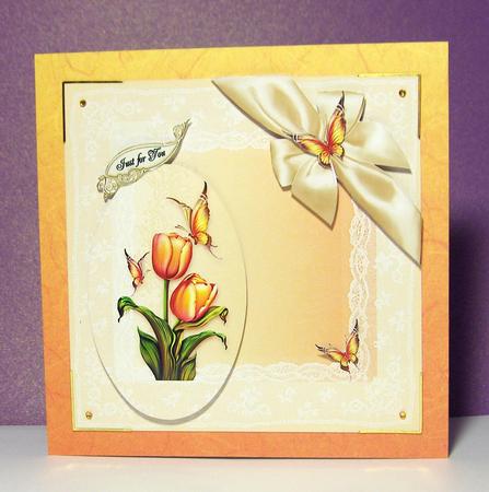 Tulips and Butterfly by Jayne Jones