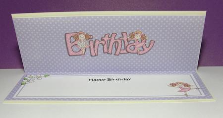 Birthday Ballerina Large Dl Matching Large Dl Insert by Jayne Jones