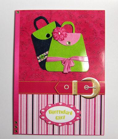 Funky Girl Card Front by Jayne Jones