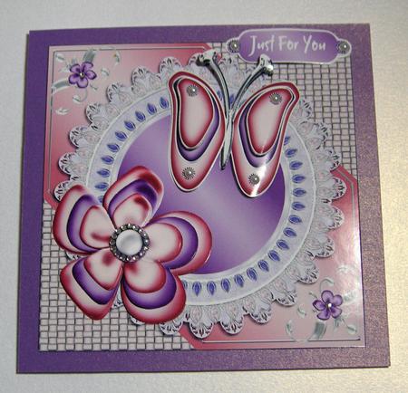 Just Plummy Flower & Butterfly by Jayne Jones