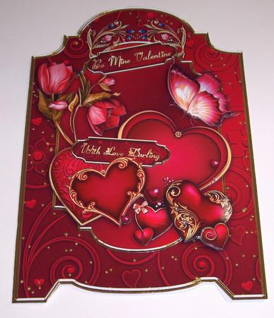 Valentine Hearts Galore Screen Card Mini-kit by Jayne Jones