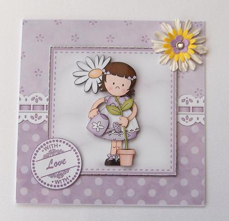 Suzi's Flower Quick Card with 3D Decoupage by Jayne Jones