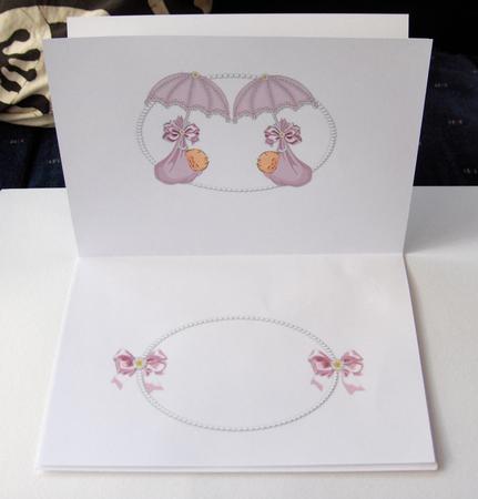 New Baby Girl Twins Pyramid Insert by Jayne Jones