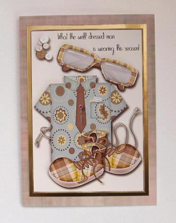Well Dressed Man Card Topper by Jayne Jones