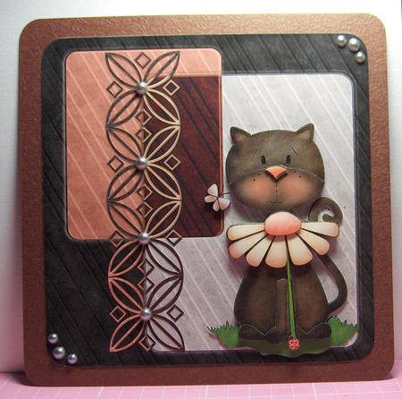 Kitschy Kat 2, 6x6 in Step by Step Card by Jayne Jones