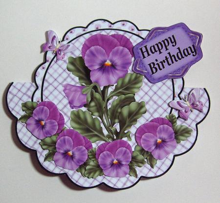Purple Pansy Rocker Mini Kit by Jayne Jones
