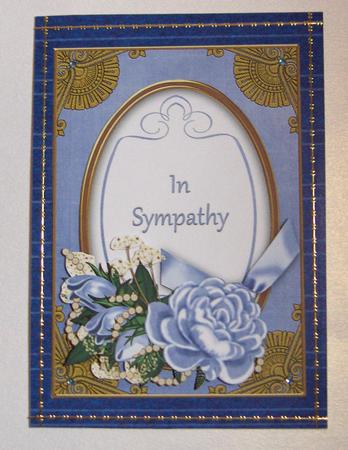 Pblue Rose in Sympathy Oval 7x5in Step by Step by Jayne Jones