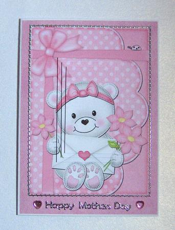 A5 Teddy Tesss Love Letter Pyramage Topper by Jayne Jones