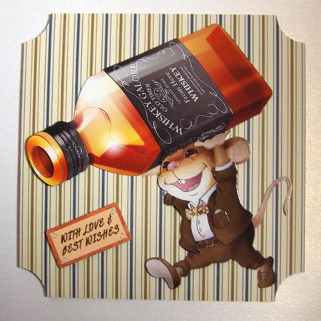 Whiskey Mouse! Decoupage Sheet by Jayne Jones