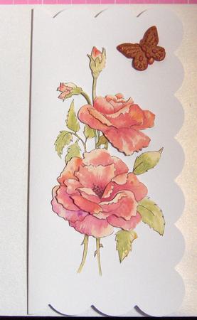 Watercolour Red Roses Decoupage Sheet by Jayne Jones