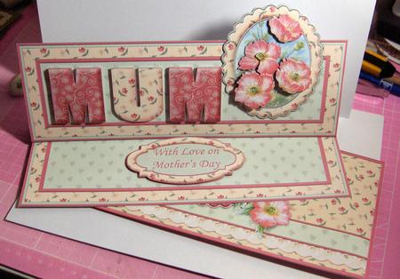 Poppies Easel Card Kit for Mum Mom or Mam by Jayne Jones