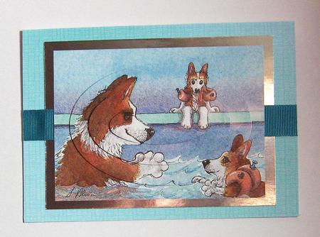 Swimming Lessons Oval Pyramage by Jayne Jones