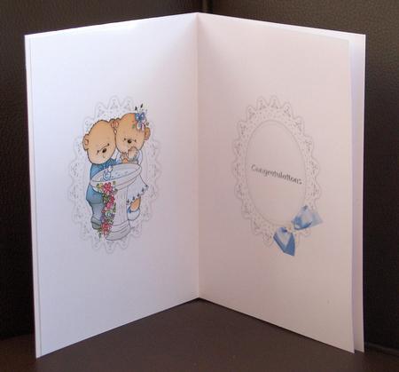 Baby Boy Christening Insert by Jayne Jones