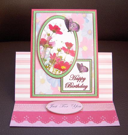 Pink Angel Teddy Easel Card Base 3 Mix N Match by Jayne Jones