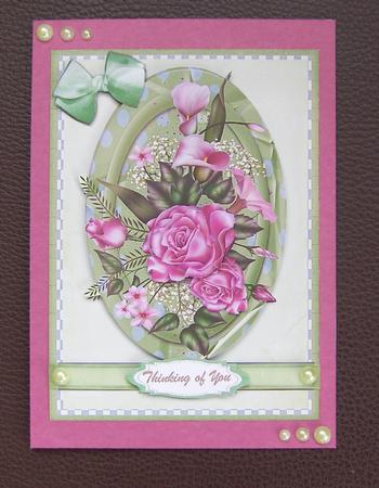 Beautiful Spring Flowers on a Green Plaque by Jayne Jones