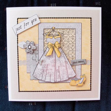 That Dress, 6 by 6 Card Front by Jayne Jones