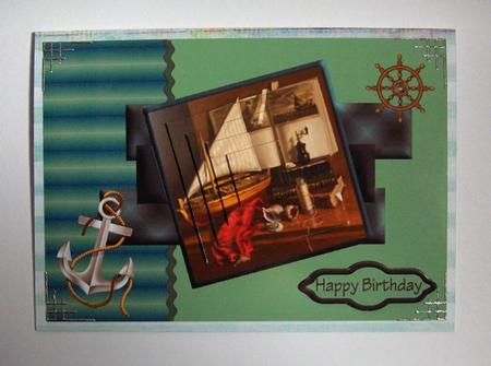 Boats in the Study Card Front by Jayne Jones
