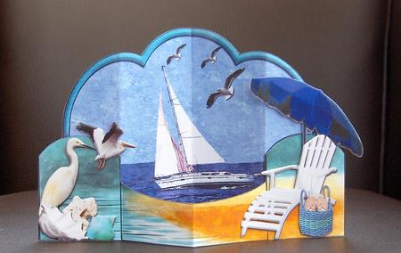 On the Boardwalk Pop Out Card & Envelope by Jayne Jones