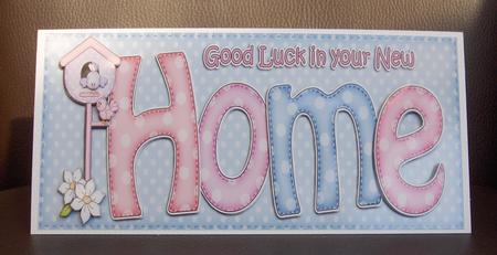 Large Dl New Home Quick Card 3D Decoupage by Jayne Jones