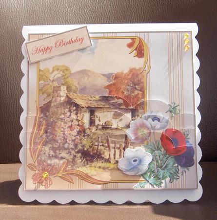 Old Farmhouse Card Front with Bottom Stacker by Jayne Jones