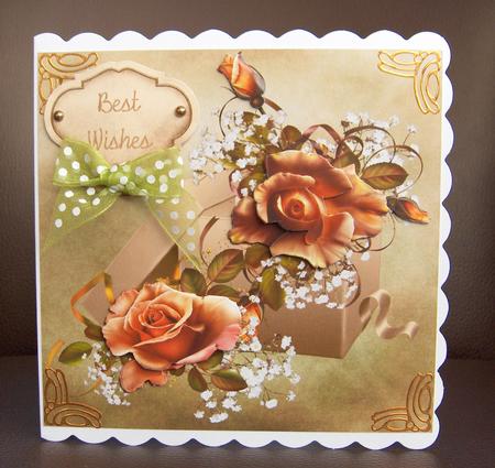 A Box of Gold Roses Mini Kit by Jayne Jones
