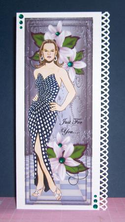 Large Dl Card Elegant Girl by Jayne Jones