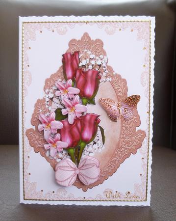 Roses Glory and Butterflie by Jayne Jones