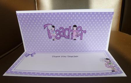 Thank You Teacher Matching Large Dl Insert by Jayne Jones