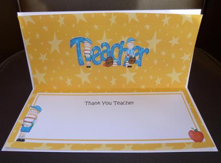 Thank You Teacher Matching Large Dl Insert by Jayne Jones