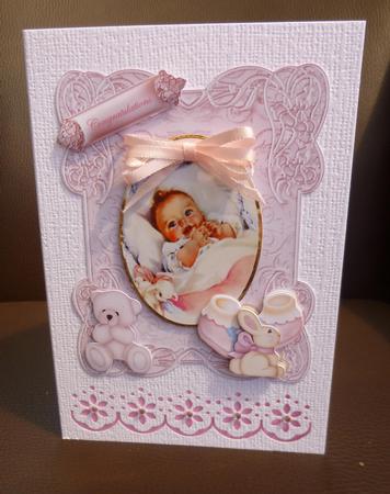 Vintage Baby Girl in an Ornate Frame by Jayne Jones