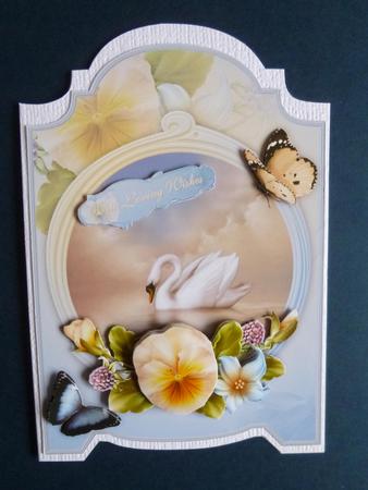 Serenity Swan Screen Card with Step by Step by Jayne Jones