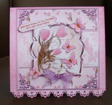 Pink Tissue Tulips & Butterflies Minikit by Jayne Jones
