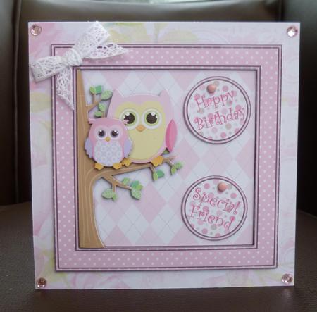 Pastel Owls 8x8 Mini Card Kit by Jayne Jones