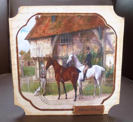 Horse Dealer Card with Pyramid Layers and Sentiment Tags by Jayne Jones