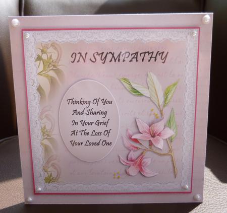 Pink Flowers & Lace Sympathy Minikit by Jayne Jones