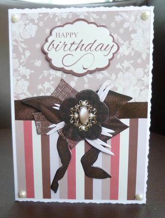 Floral Birthday Card with Corsage by Jayne Jones