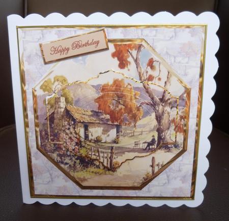 Cabin in the Country Card with Topper by Jayne Jones