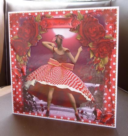Polka Dot Rock and Roll Card Front Mini Kit by Jayne Jones