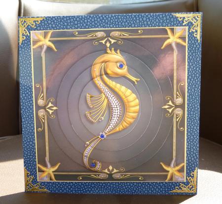 Beautiful Jewelled Sea Horse Pyramid by Jayne Jones