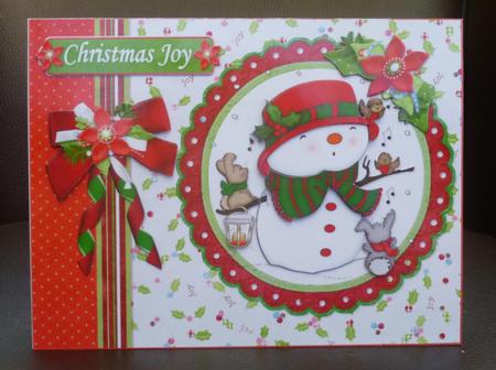 Christmas Joy Snowman by Jayne Jones