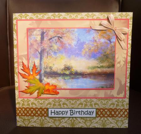 Autumn Spendour Decoupage Card Topper by Jayne Jones