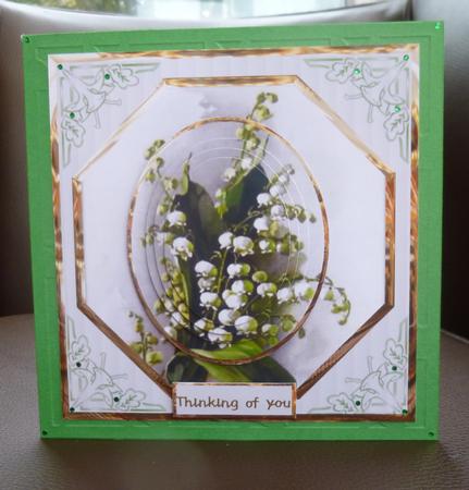 Lily of the Valley Card with a Topper by Jayne Jones