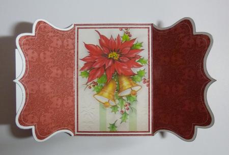 Red Poinsettia Buckle Bracket Mini Card Kit by Jayne Jones