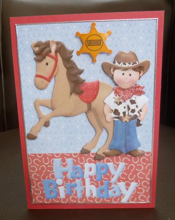 Lovely Cow Boy & His Horse by Jayne Jones